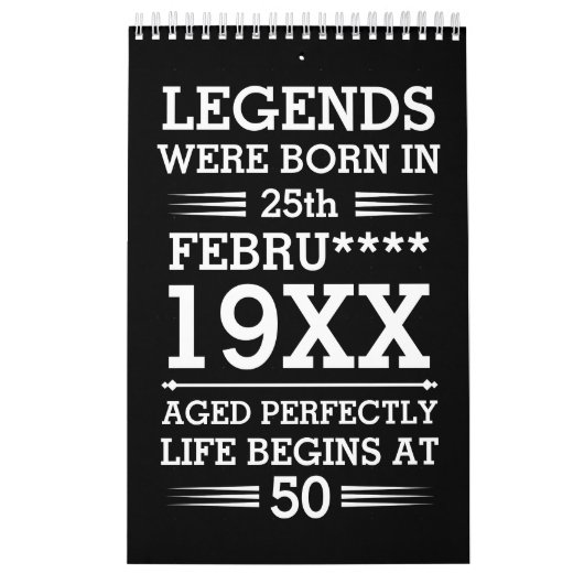 Calendrier Les légendes personnalisées sont nées à la date Mo (Protection)