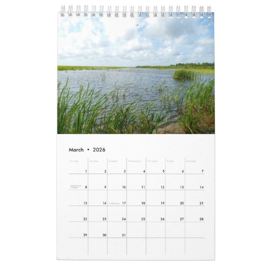 Calendrier Les paysages côtiers (Mar 2026)