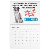 Calendrier Les pensées hilarantes de mon berger australien (Mar 2026)