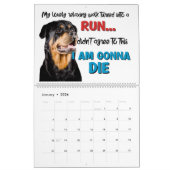 Calendrier Les pensées hilarantes de My Rottweiler (Jan 2026)