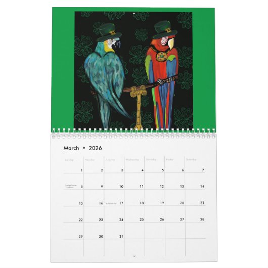 Calendrier Les perroquets (Mar 2026)