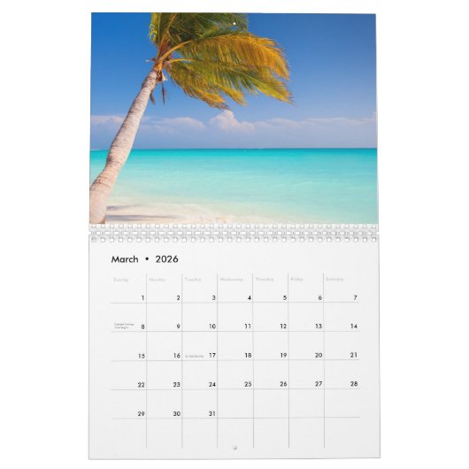 Calendrier Les plages (Mar 2026)