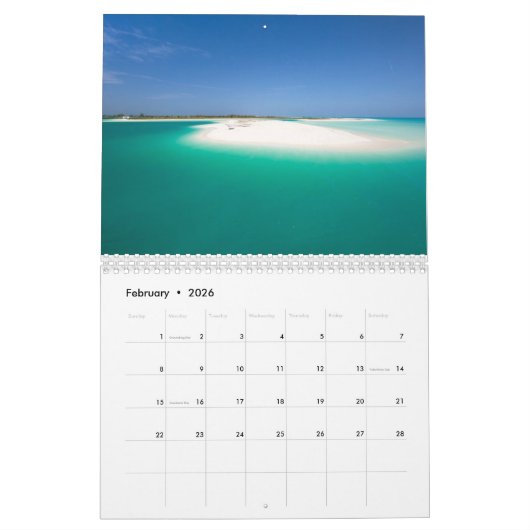 Calendrier Les plages (Feb 2026)