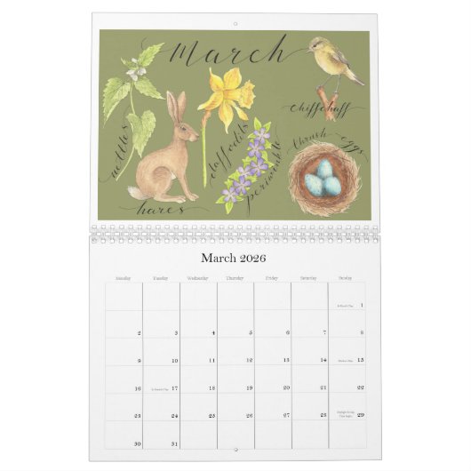 Calendrier Les saisons (Mar 2026)