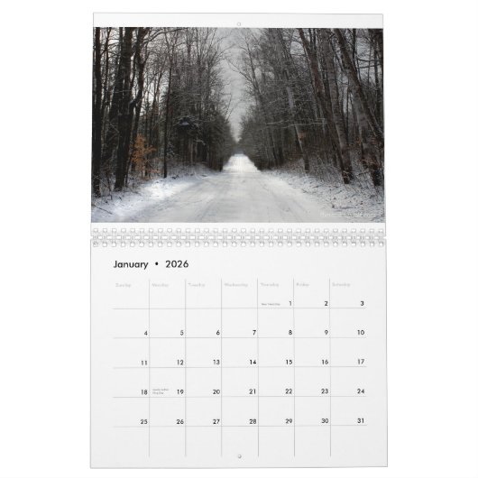 Calendrier Les saisons changeantes de la péninsule supérieure (Jan 2026)