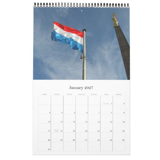 Calendrier Lëtzebuerg 2014 (Jan 2027)