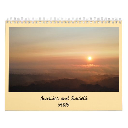 Calendrier Levers et couchers de soleil 2026 (Protection)