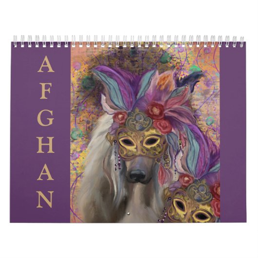Calendrier Lévrier Afghan 2025 (Protection)