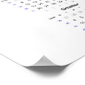 Calendrier Libellule 2021 Affiche - Début lundi (Coin)