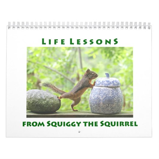 Calendrier Life Lessons from Squiggy the Squirrel Calendar (Protection)