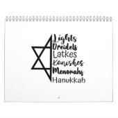 Calendrier Light Dreidel Latke Kanish Menorah Hanoukka (Protection)