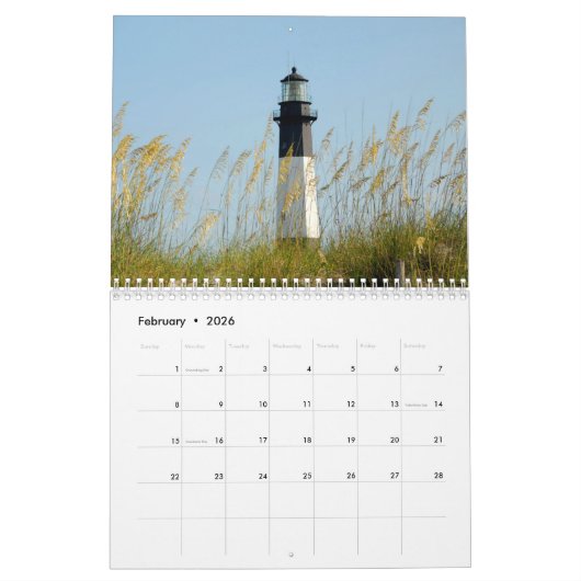 Calendrier Lighthouse 2025 (Feb 2026)