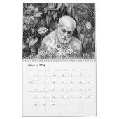 Calendrier Lignes fines et fils d'argent Célébrer le vieillis (Mar 2026)