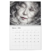 Calendrier Lignes fines et fils d'argent Célébrer le vieillis (Feb 2026)