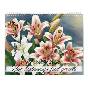 Calendrier Lily Fleurs Tiger Lily Calla Lys Rose
