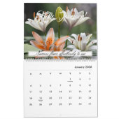 Calendrier Lily Fleurs Tiger Lily Calla Lys Rose (Jan 2026)