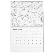 Calendrier Line Art, Kangaroo, Ghost (Feb 2026)
