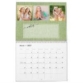 Calendrier Linen 3 Photos par Month with Notes Section 2023 (Mar 2027)