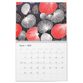 Calendrier Linogravure Créatures Marines 2026 (Mar 2027)