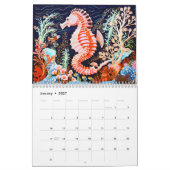 Calendrier Linogravure Créatures Marines 2026 (Jan 2027)