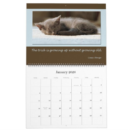 Calendrier L'inquiétude gaspille la sagesse (Jan 2026)