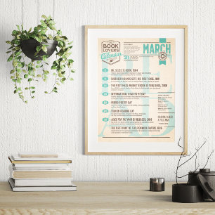 Calendrier Littéraire Affiche de Mars