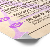 Calendrier Littéraire Poster Octobre (Coin)