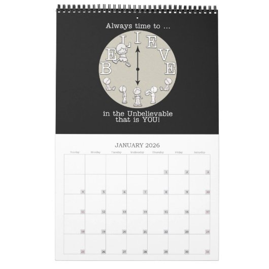 Calendrier Little Boy as the "I" in Believe 2022 Calendar (Jan 2026)