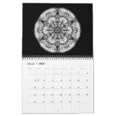 Calendrier Livre blanc de Mandala pour adultes (Jan 2026)