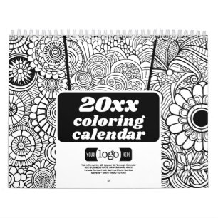 Calendrier Logo Cadeau d'affaires - Coloration Motif Abstrait