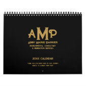 Calendrier Logo photo Black & Gold sur mesure (Protection)