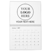 Calendrier Logo promotionnel personnalisé - Pas de commande m (Jan 2027)