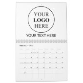 Calendrier Logo promotionnel personnalisé - Pas de commande m (Feb 2027)