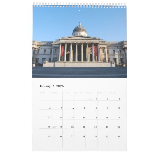 Calendrier Londres (Jan 2026)