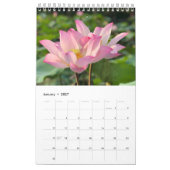 Calendrier Lotus rose (Jan 2027)