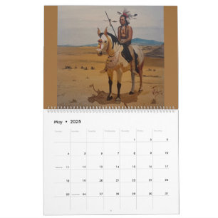 Calendrier L'Ouest américain par l'artiste Gary Poling