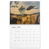 Calendrier L'Ouest américain par l'artiste Gary Poling (Feb 2026)