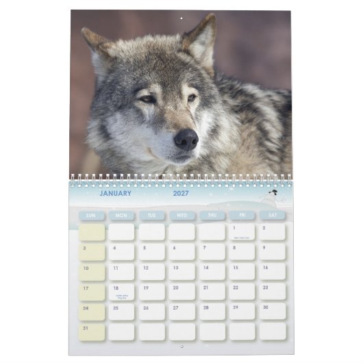 Calendrier loup (Jan 2027)