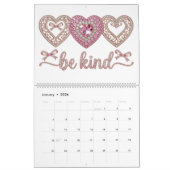Calendrier Love & Hearts Theme 12 Month 2026 Wall (Jan 2026)