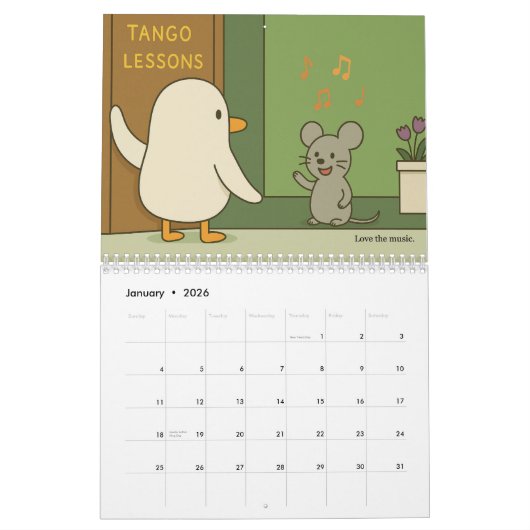 Calendrier Loving Tango (Jan 2026)