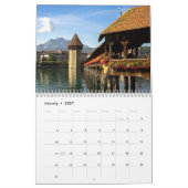 Calendrier Lucerne Suisse 2027 (Jan 2027)