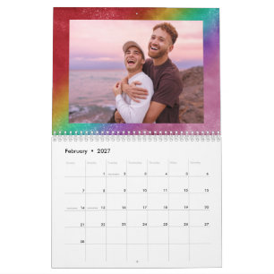 Calendrier Lumières à cordes ombrées arc-en-ciel Première ann