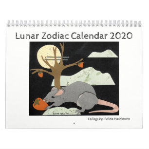Calendrier lunaire d'animaux de zodiaque