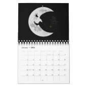 Calendrier Lune effrayante et chauves-souris (Jan 2026)