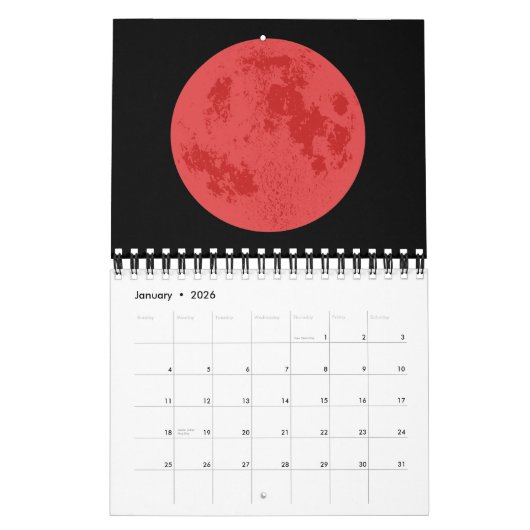 Calendrier Lune rouge (Jan 2026)