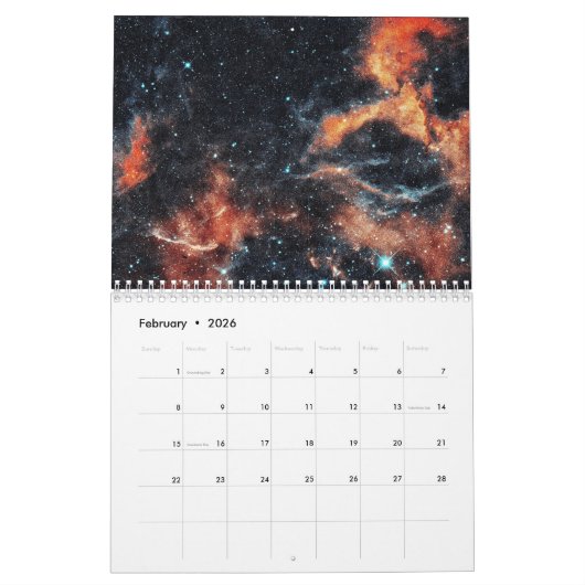 Calendrier L'univers (Feb 2026)