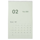Calendrier Luxe Simple (Feb 2027)