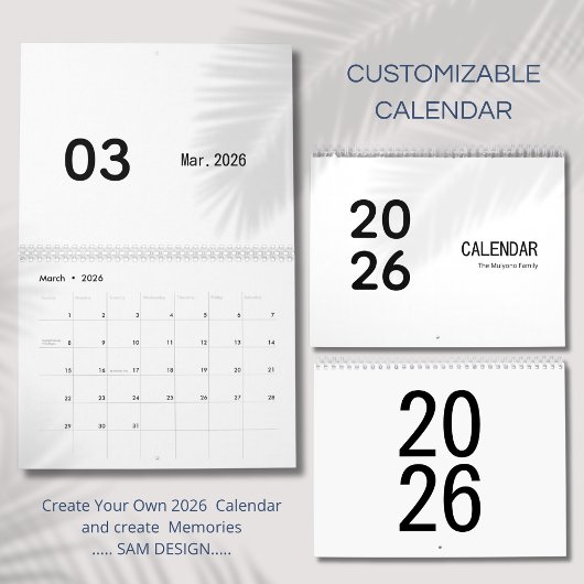 Calendrier Luxe Simple