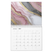 Calendrier Luxueux Abstrait Fluide Or 2027 (Jan 2027)