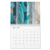 Calendrier Luxueux Abstrait Fluide Or 2027 (Mar 2027)